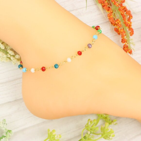 "Handmade Anklet – Elegant & Delicate Jewelry for Women | UNVRC1424 - Picture 2 of 10